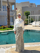 Printed Wrap Skirt - Olive