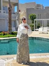 Printed Wrap Skirt - Olive