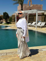 Cropped Linen Blouse - White