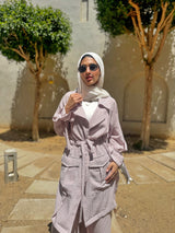 Striped Cardigan - Maroon