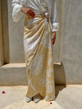 Printed Wrap Skirt - Yellow
