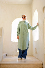 Linen Colored Shirt - Mint