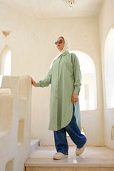 Linen Colored Shirt - Mint