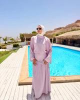 Scarf Linen Blouse -Lilac