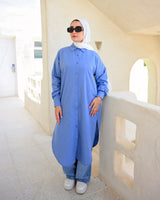 Linen Colored Shirt - Blue