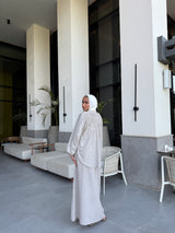 Linen Shirred Blouse - Beige