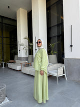 Ruffled Waist Skirt - Lime