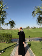 Side Gathered Dress - Black