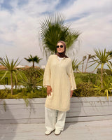 Crochet Blouse -Beige