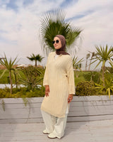 Crochet Blouse -Beige