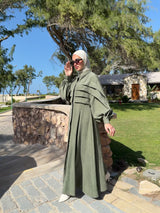 Pleated Front Dress - Olive