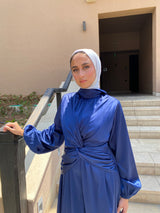 Draped Knot Dress - Dark Blue (Available at stores only)