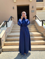 Draped Knot Dress - Dark Blue (Available at stores only)