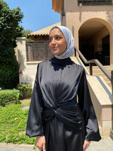 Draped Knot Dress - Black (Available at stores only)