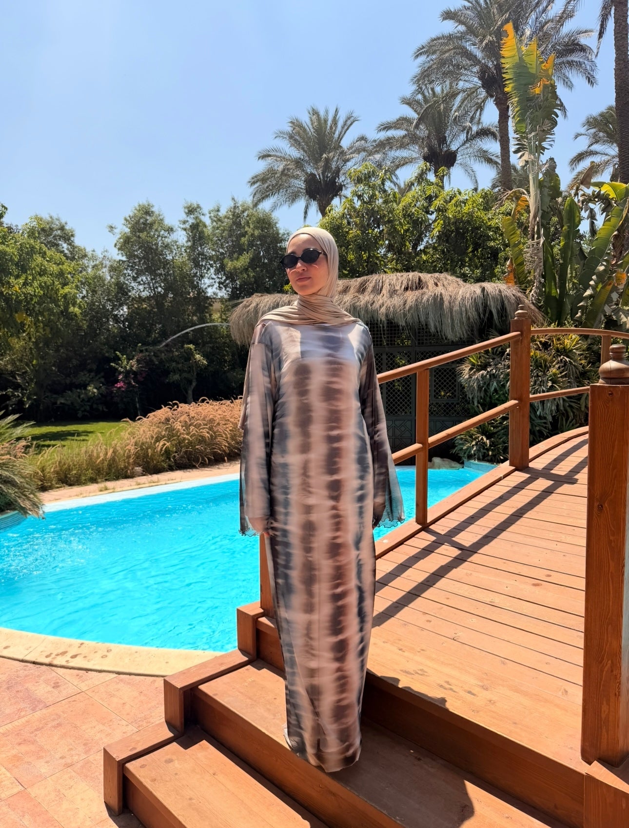 Tulle Draped Dress -Tie Dye