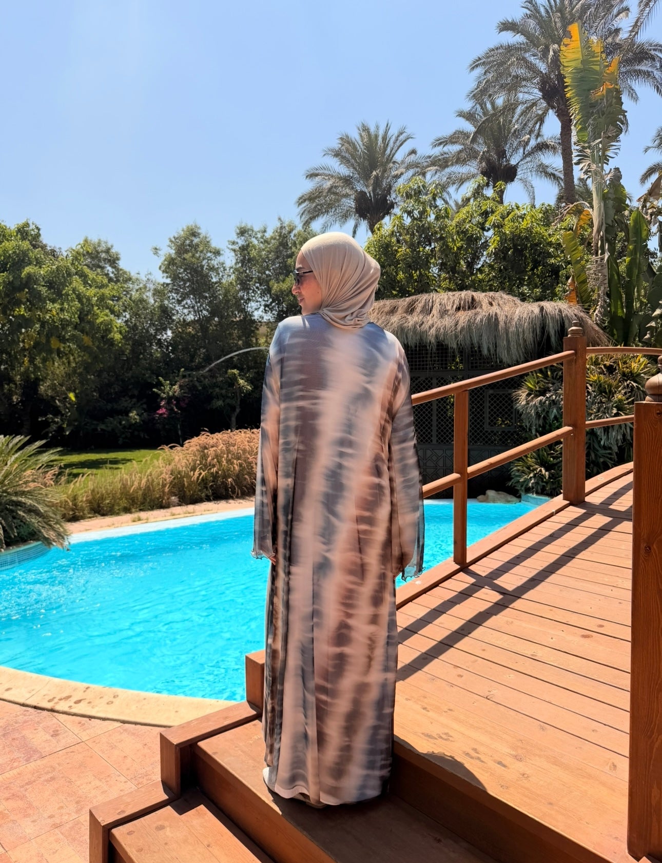 Tulle Draped Dress -Tie Dye