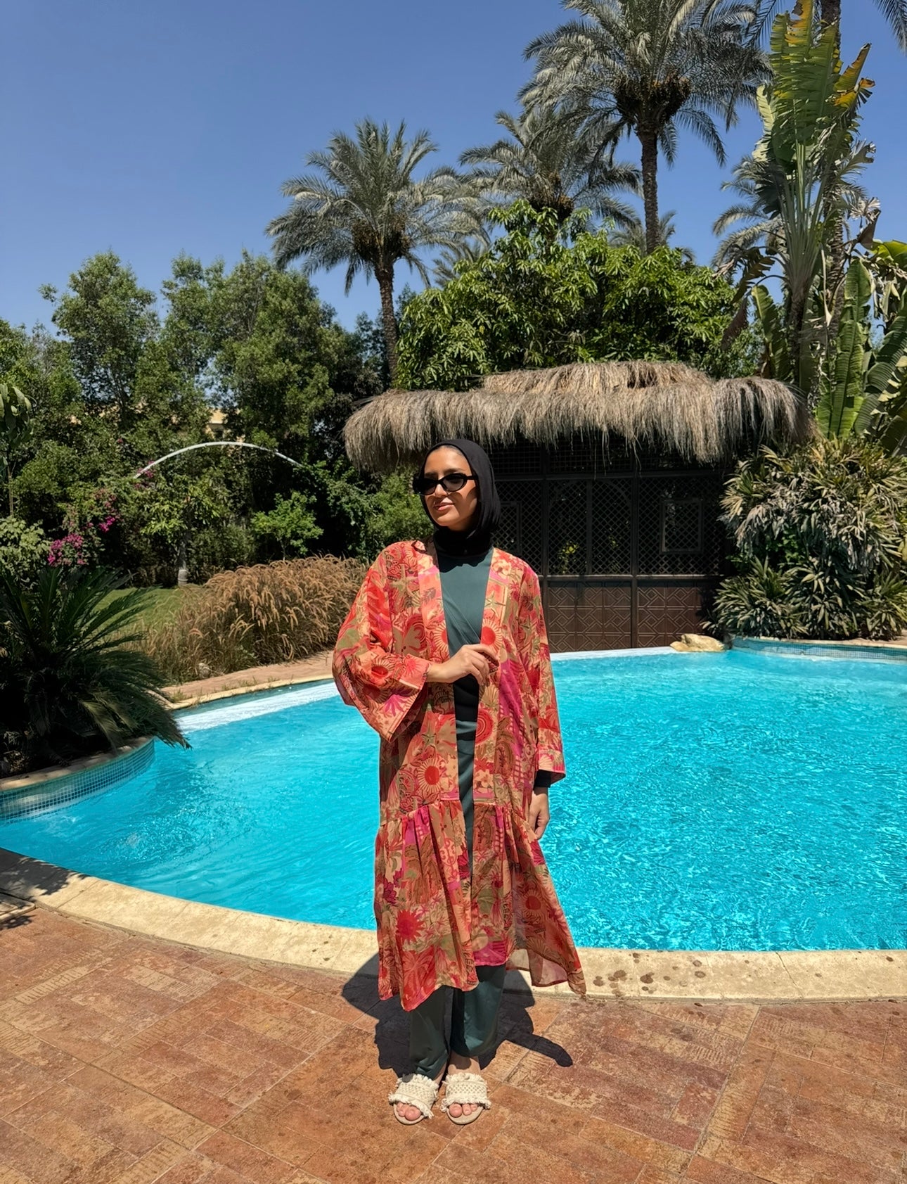 Chiffon Coverup -Palms