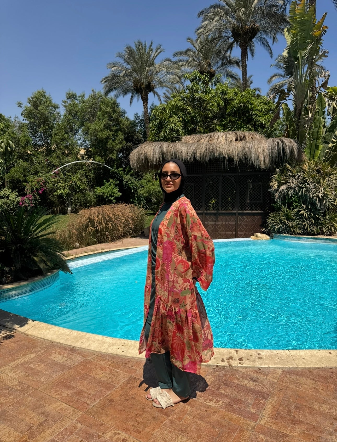 Chiffon Coverup -Palms