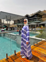 Tulle Coverup Dress - White*Blue