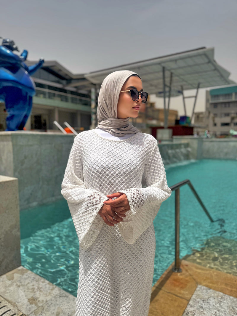 Mesh Dress - White