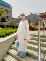 Lace Kimono - White