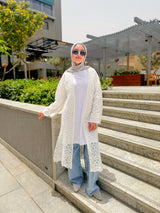 Lace Kimono - White