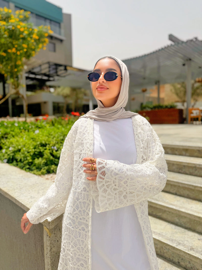 Lace Kimono - White