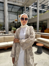 Colored Broderie Kimono - Beige