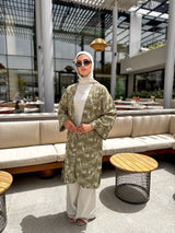 Colored Broderie Kimono - Olive