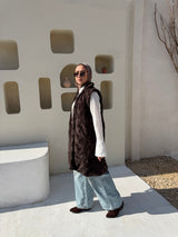 Faux Fur Vest - Brown