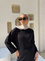 Oversize Ribbed Sweatshirt - Black