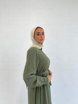 Accordion Layers Dress - Olive