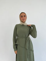 Accordion Layers Dress - Olive