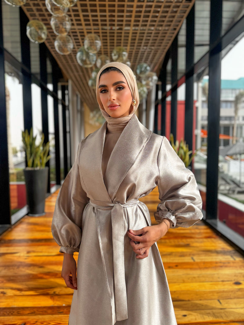 Taffeta Cardigan - Silver