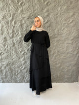 Accordion Layers Dress - Black