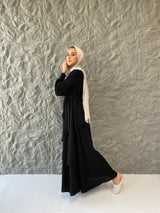 Accordion Layers Dress - Black