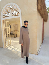 Basic Knit Dress - Cafe