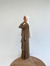 Accordion Layers Dress - Cafe