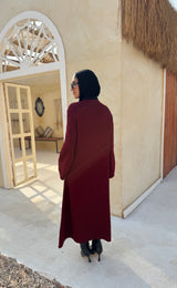 Basic Knit Dress - Maroon