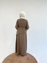 Accordion Layers Dress - Cafe