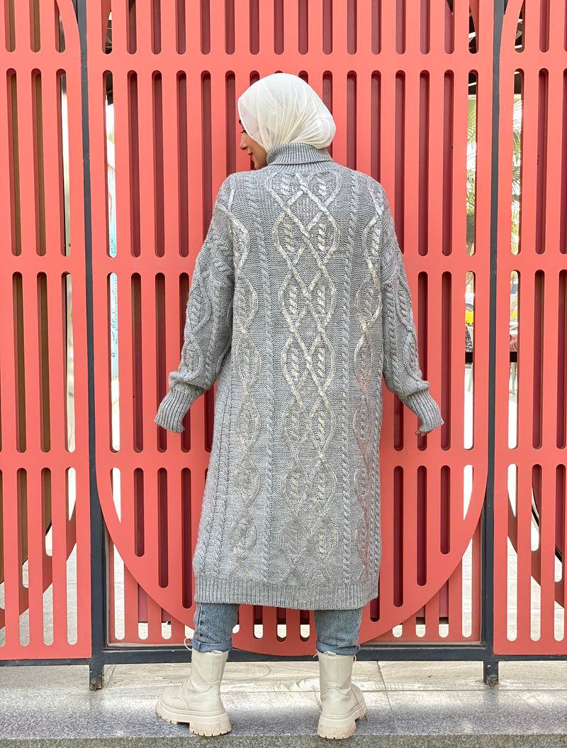 Metallic Pullover-Grey