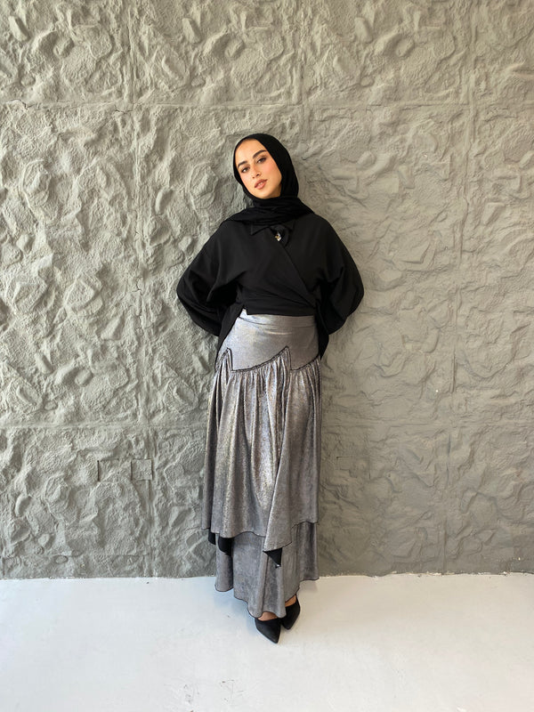 Metallic Skirt - Silver