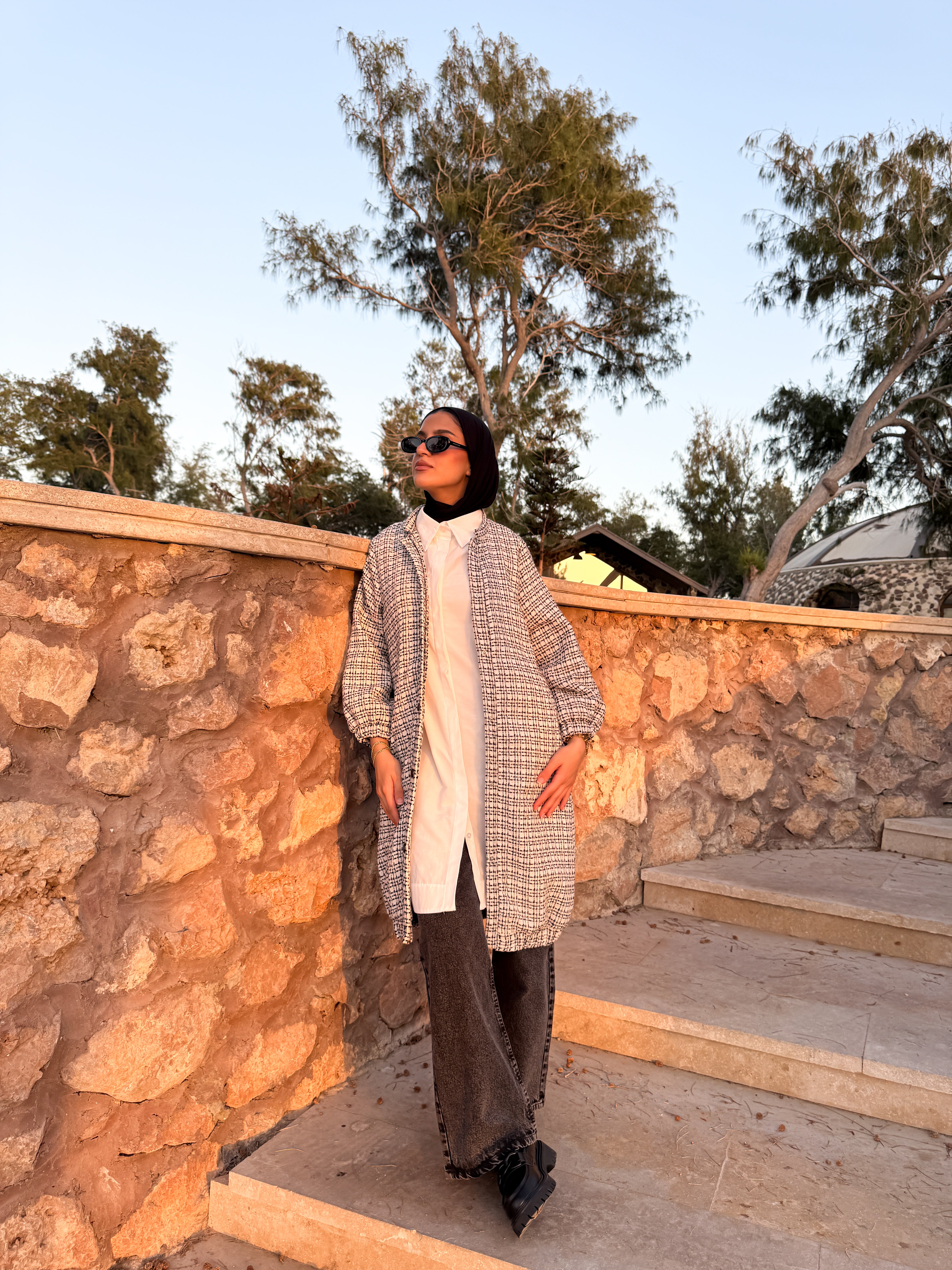 Tweed Casual Jacket - Beige