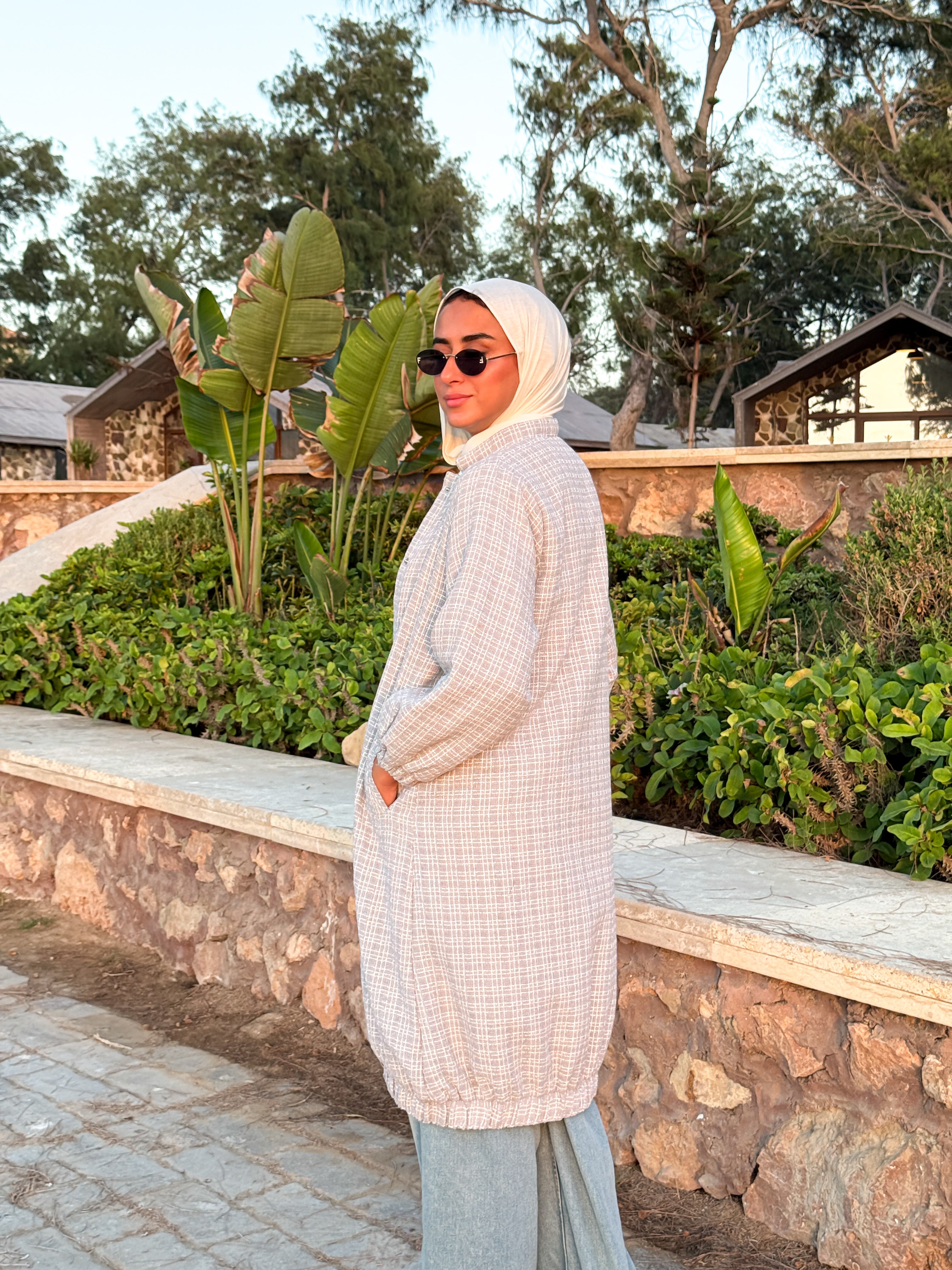 Tweed Casual Jacket - Grey