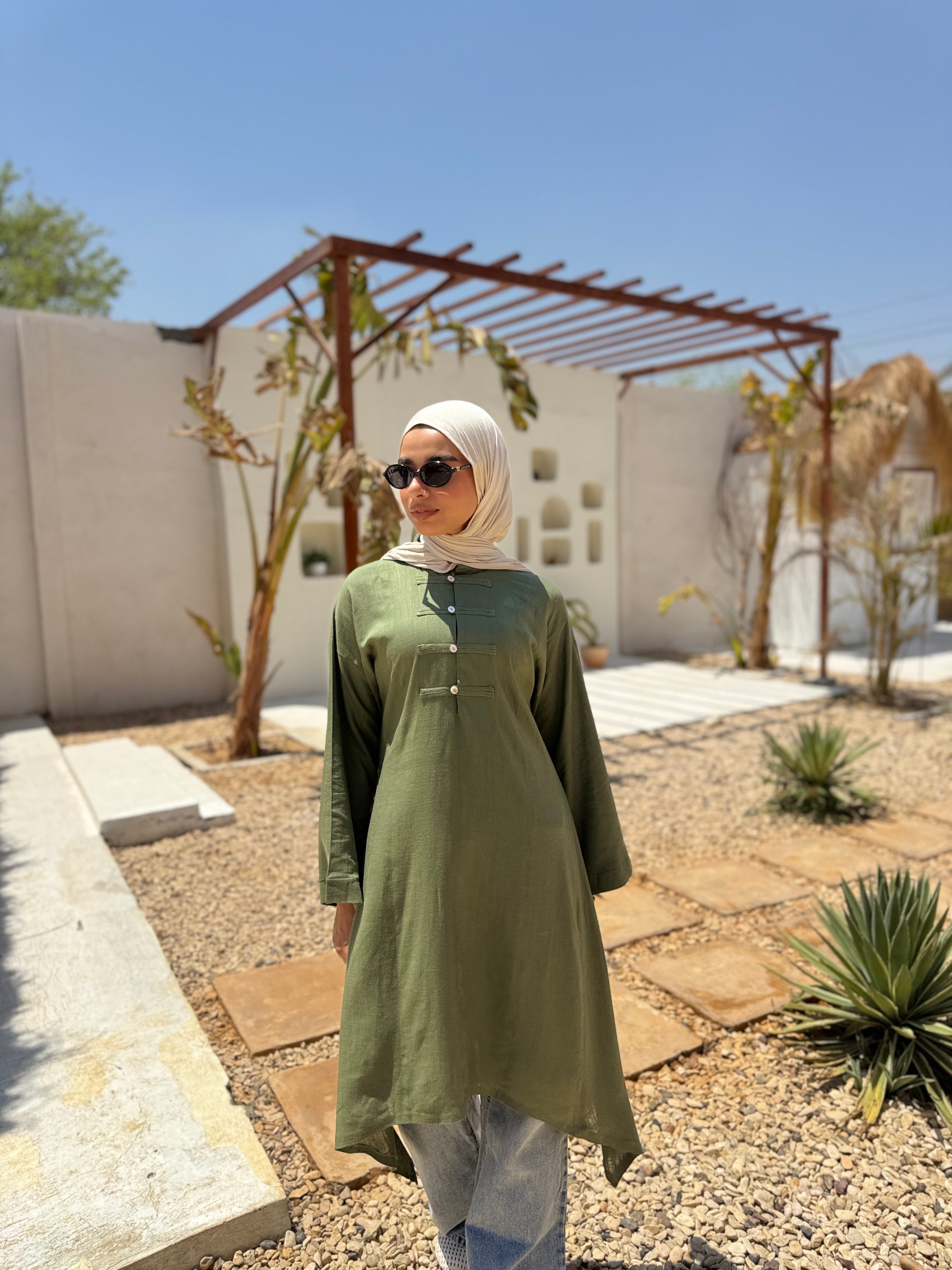 Chinese Blouse - olive