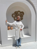 Golden Buttons Shirt-White