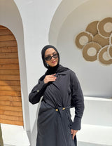Golden Buttons Shirt-Black