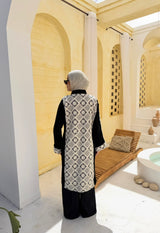 Textured Back Shirt-Black