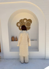 Textured Back Shirt-Beige