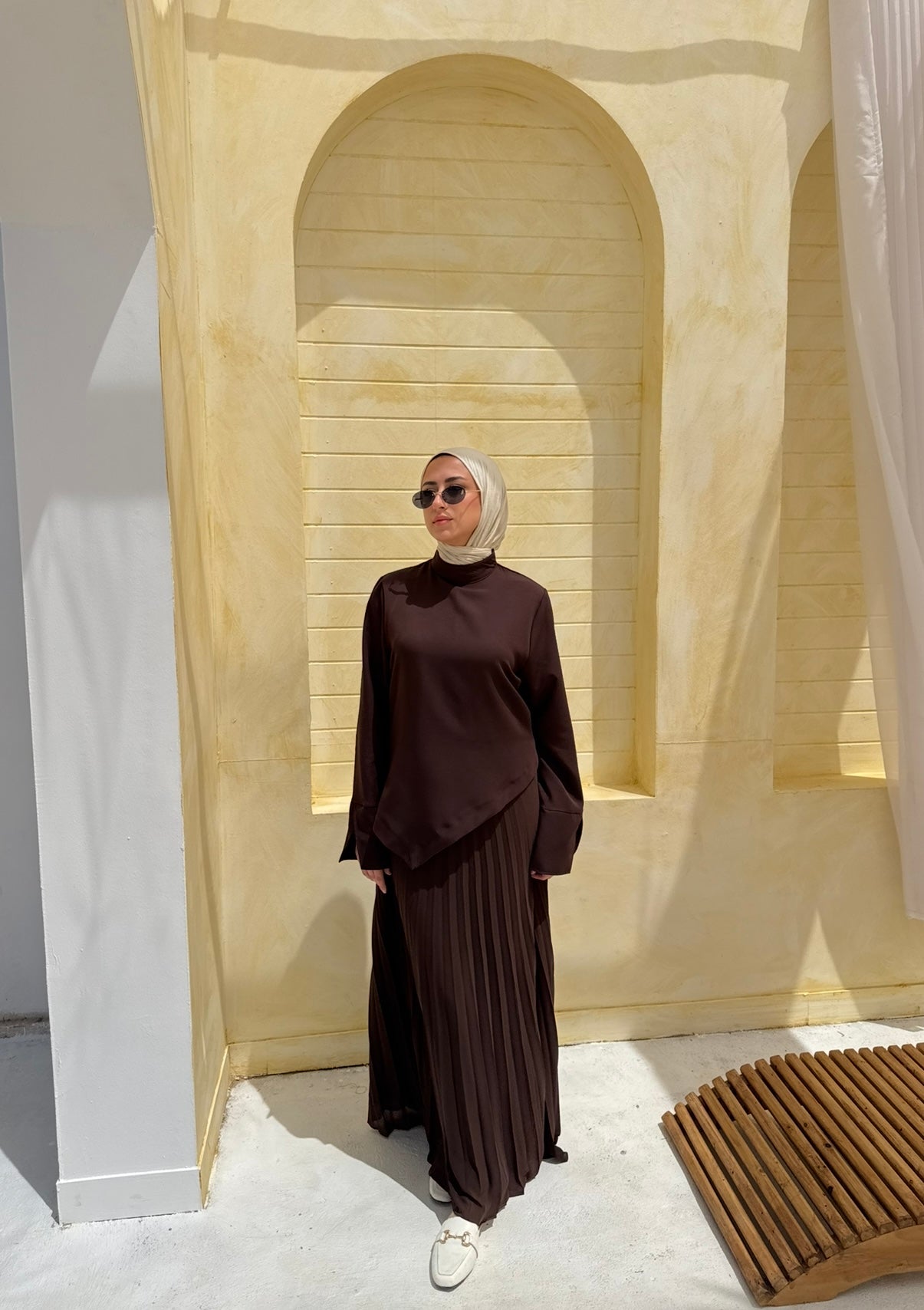 Blazer Abaya-Brown